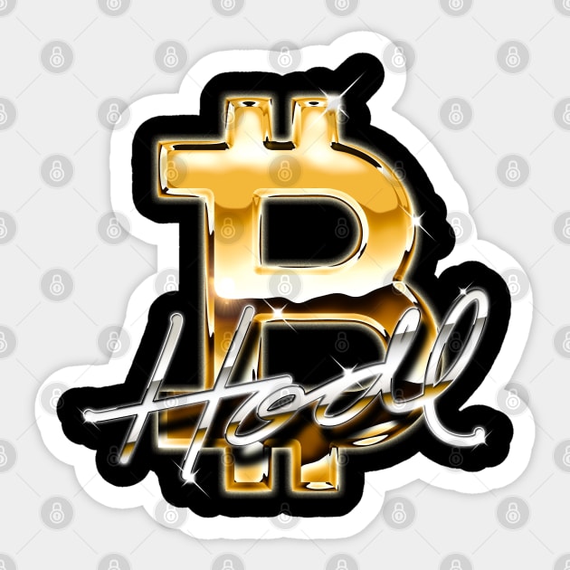 Bitcoin Logo HODL BTC Crypto Millionaire Bitcoin Sticker by vo_maria